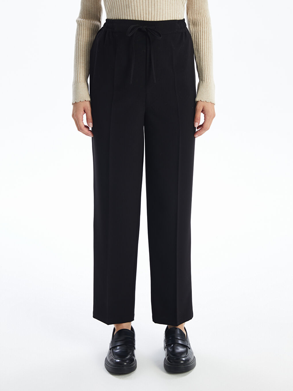 LC Waikiki Elasticated Waist Women's Trousers -W4AL85Z8-CVL