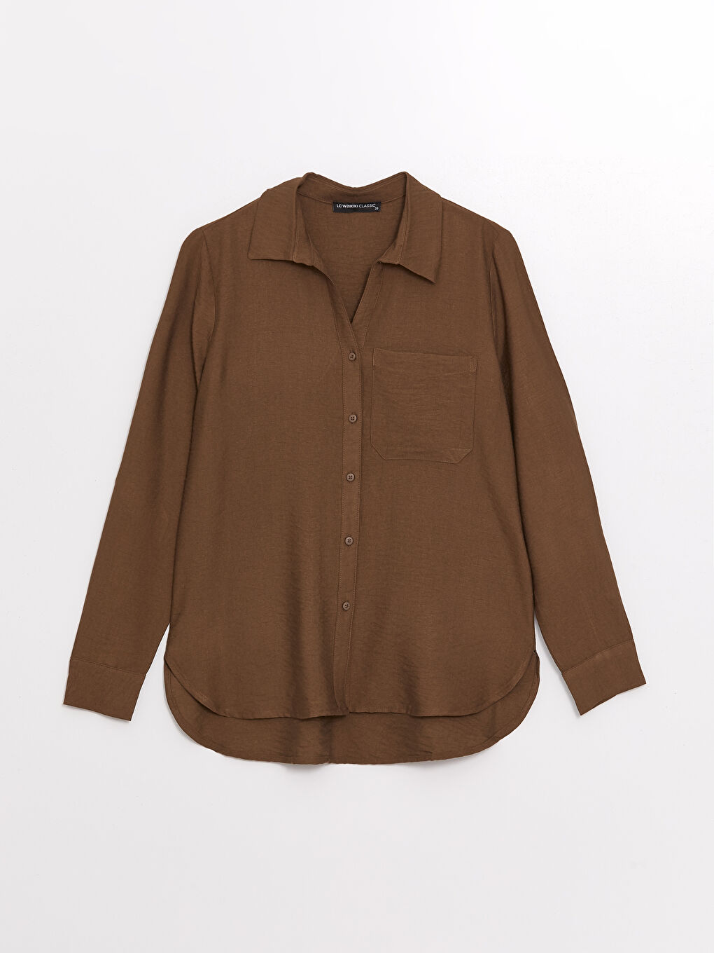 Plain Long Sleeve Dobby Women's Shirt-5