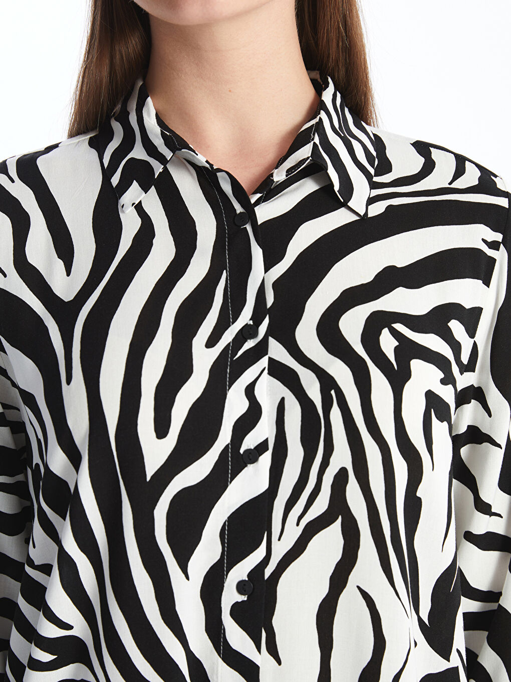 LCWAIKIKI Classic Patterned Women's Shirt Tunic -W4AL99Z8-LQJ