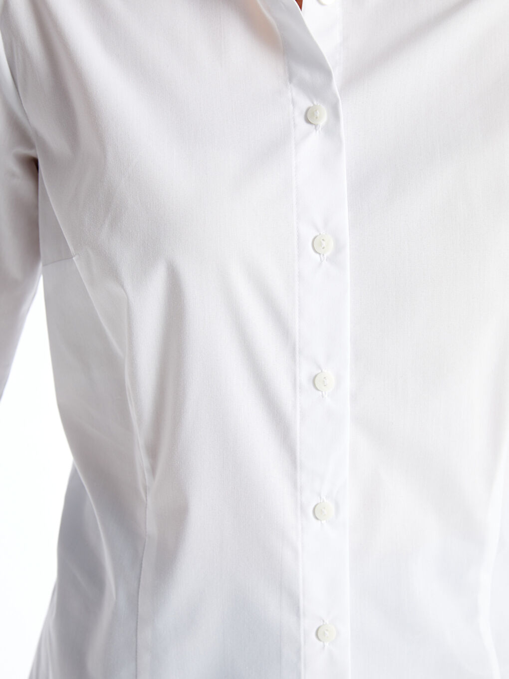 Plain Long Sleeve Women's Shirt -W4AN06Z8-FFB