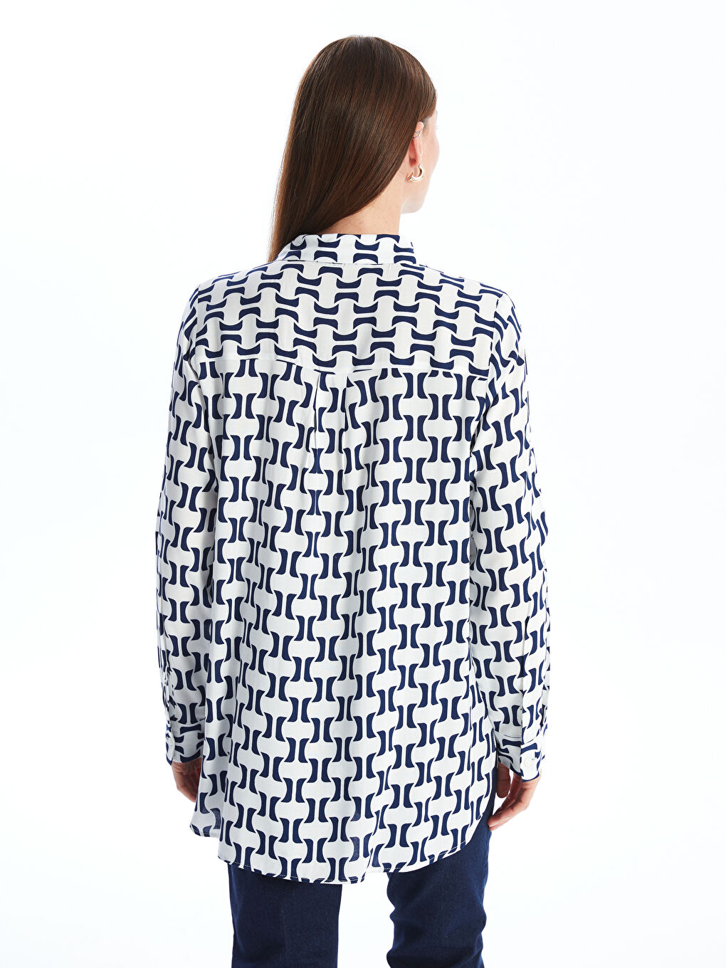 LCWAIKIKI Classic Patterned Long Sleeve Women's Shirt -W4AN11Z8-LS3