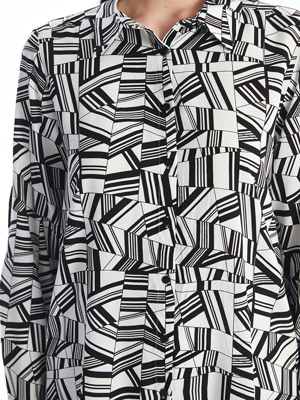 LCWAIKIKI Classic Patterned Long Sleeve Women's Shirt -W4AN11Z8-LU7