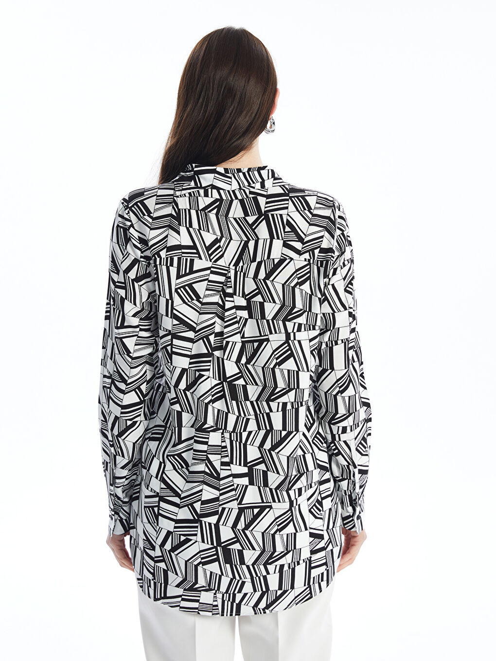 LCWAIKIKI Classic Patterned Long Sleeve Women's Shirt -W4AN11Z8-LU7