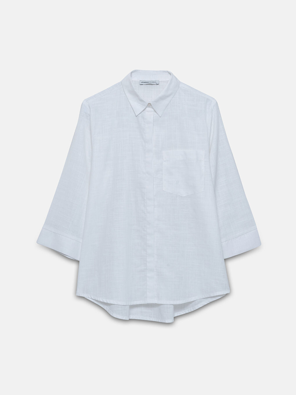 LCWAIKIKI Classic Women's Plain Shirt with Pocket Detail -W4AN13Z8-Q6K