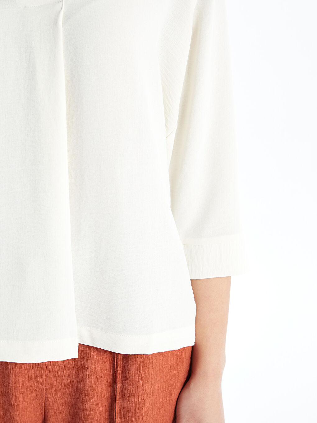 Notch Neck Women's Blouse-3