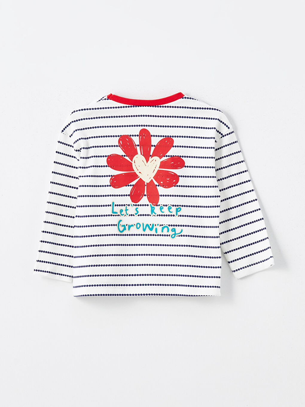 LCW Kids Crew Neck Long Sleeve Striped Girls' T-Shirt -W4AN22Z1-LEG
