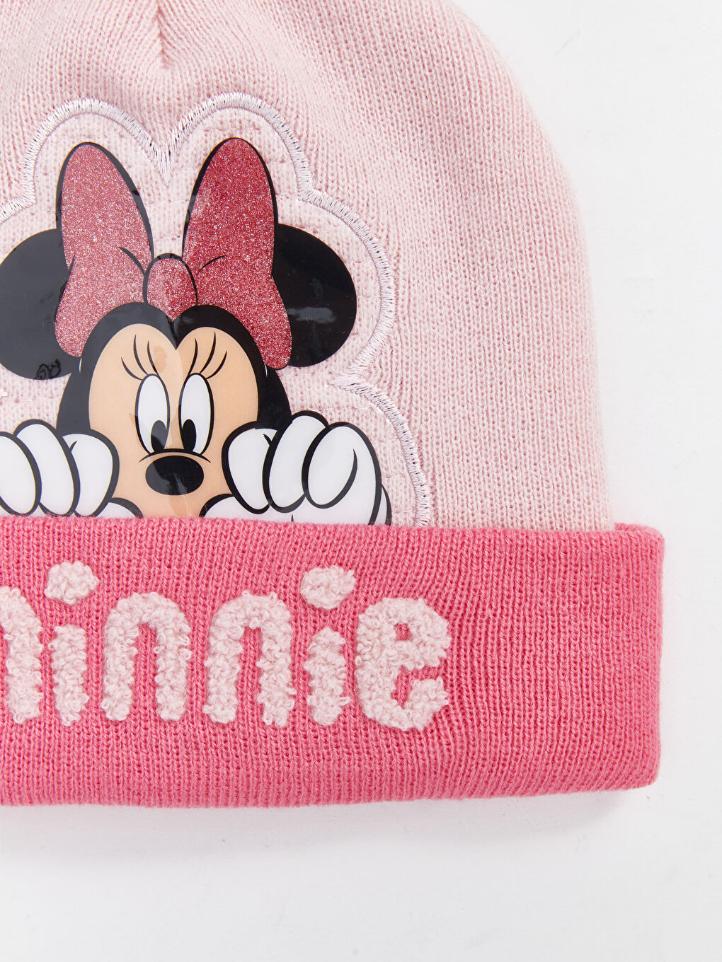 LCW ACCESSORIES Pembe Minnie Mouse Baskılı Kız Çocuk Bere ve Atkı - 3