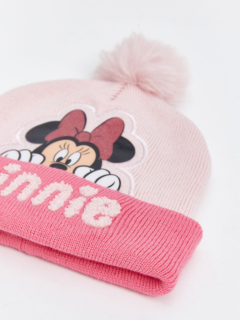 LCW ACCESSORIES Pembe Minnie Mouse Baskılı Kız Çocuk Bere ve Atkı - 4