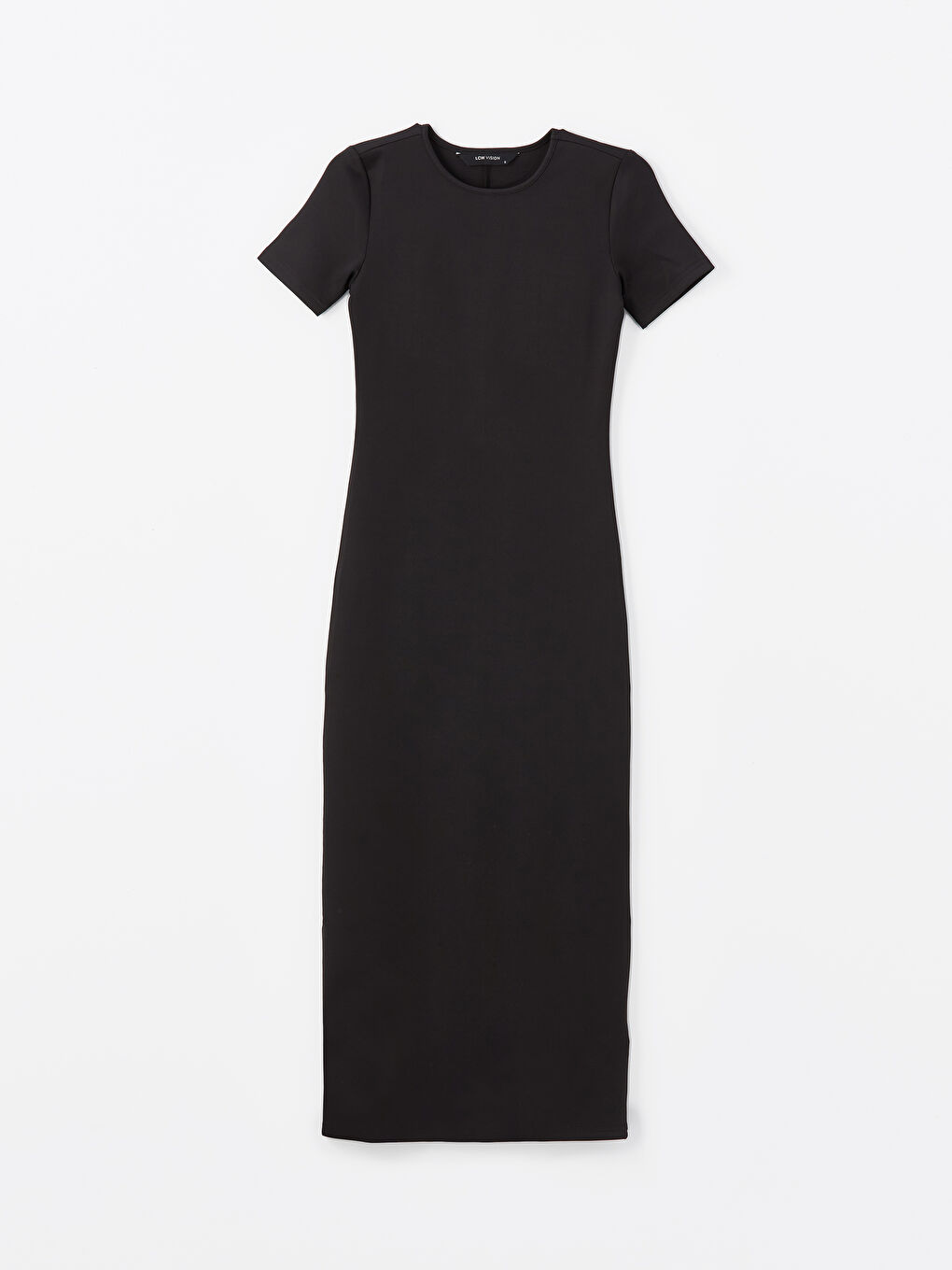 LCW Vision Crew Neck Plain Short Sleeve Women's Bodycon Dress -W4AN74Z8-CVL