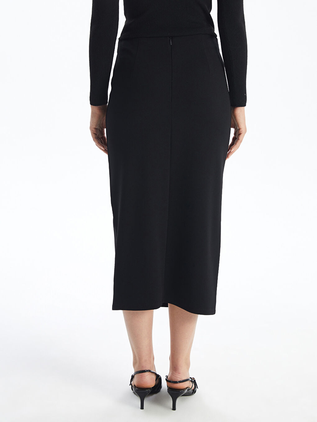 Women's Slim Fit Plain Skirt -W4AN76Z8-CVL