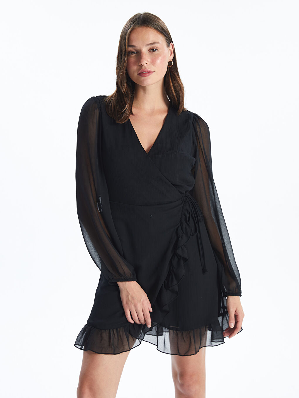 LC Waikiki Double Breasted Plain Long Sleeve Women's Dress -W4AN79Z8-CVL