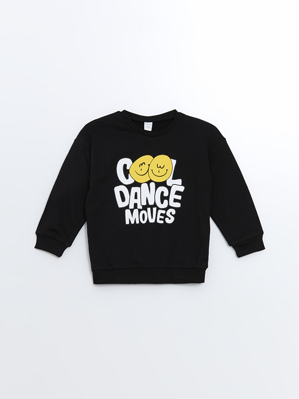 LCW Kids Yeni Siyah Bisiklet Yaka Uzun Kollu Erkek Bebek Sweatshirt