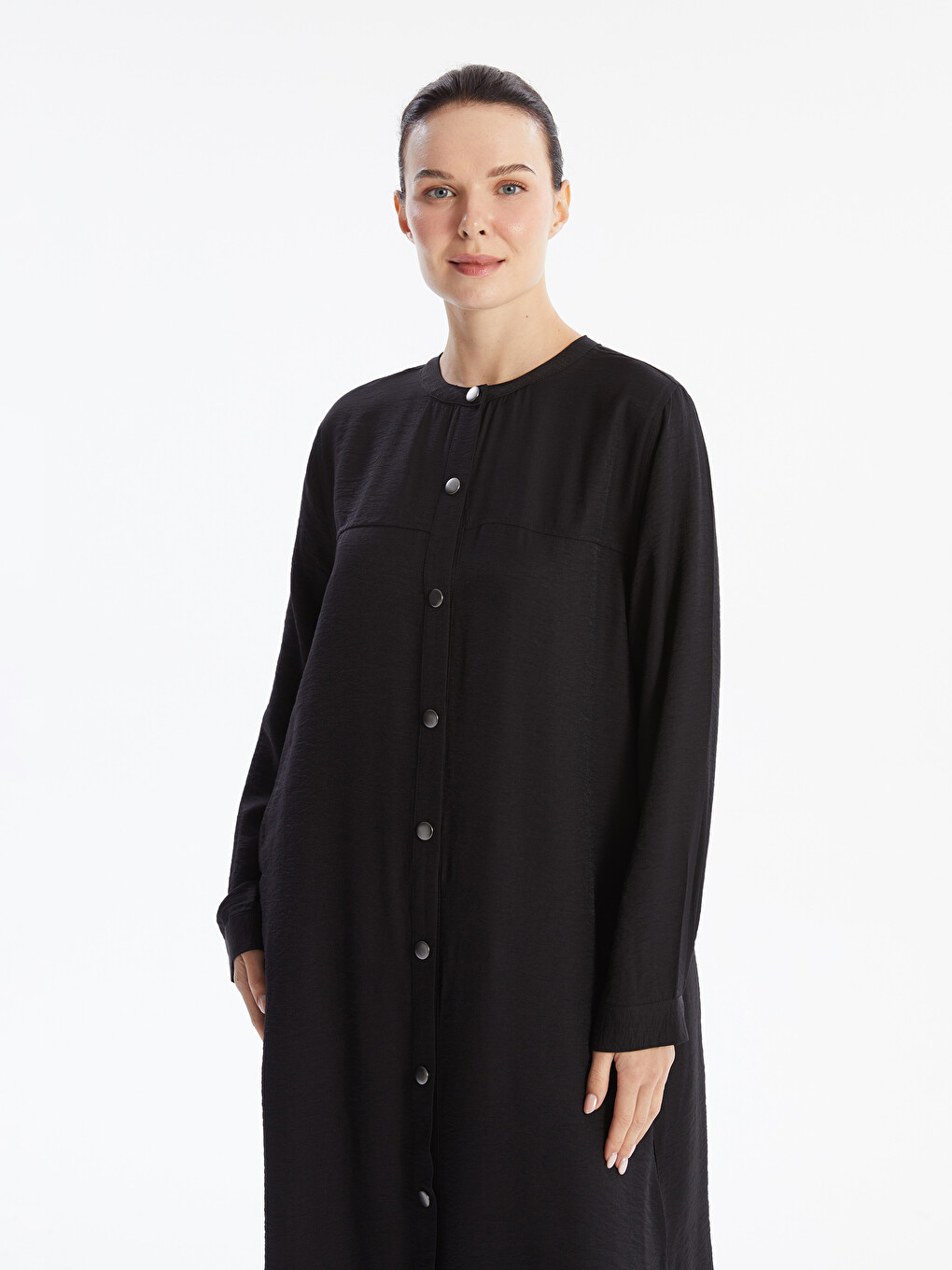 Robe Pour Femmes À Col Rond-1