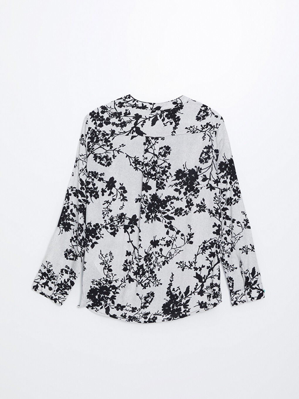 Notch Neck Patterned Women's Blouse-5