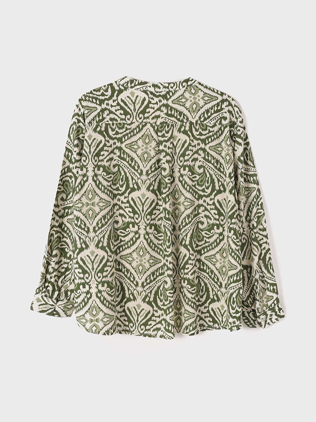 Blouse à Encolure en V Échancré à Motifs pour Femmes-1