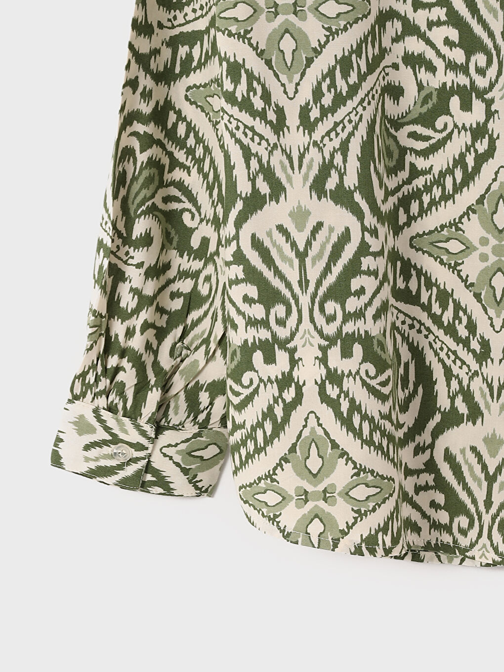 Blouse à Encolure en V Échancré à Motifs pour Femmes-2