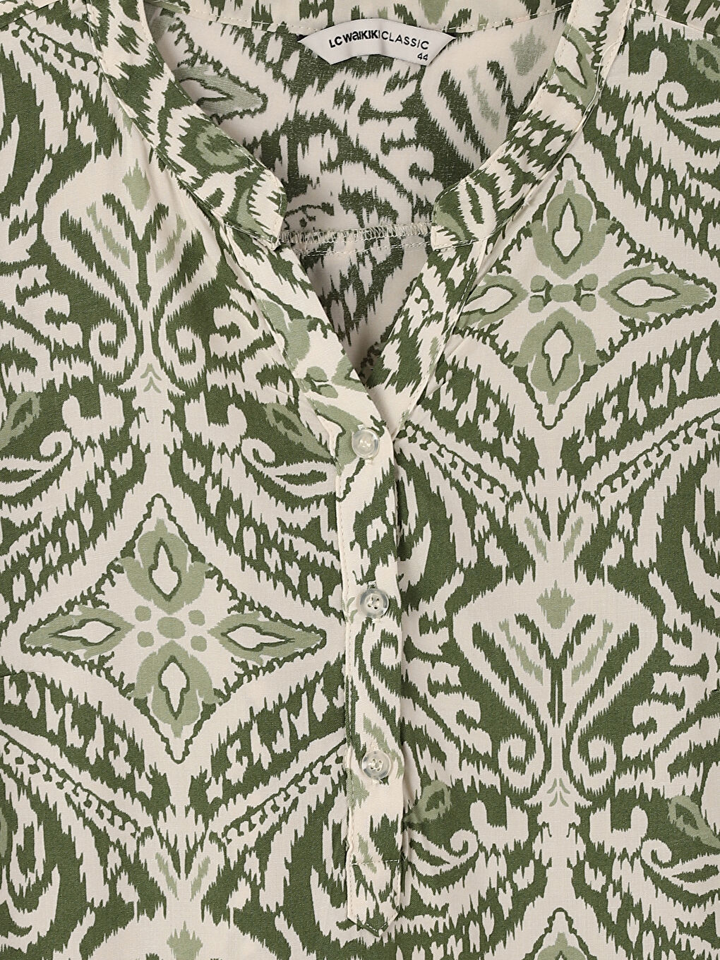 Blouse à Encolure en V Échancré à Motifs pour Femmes-3
