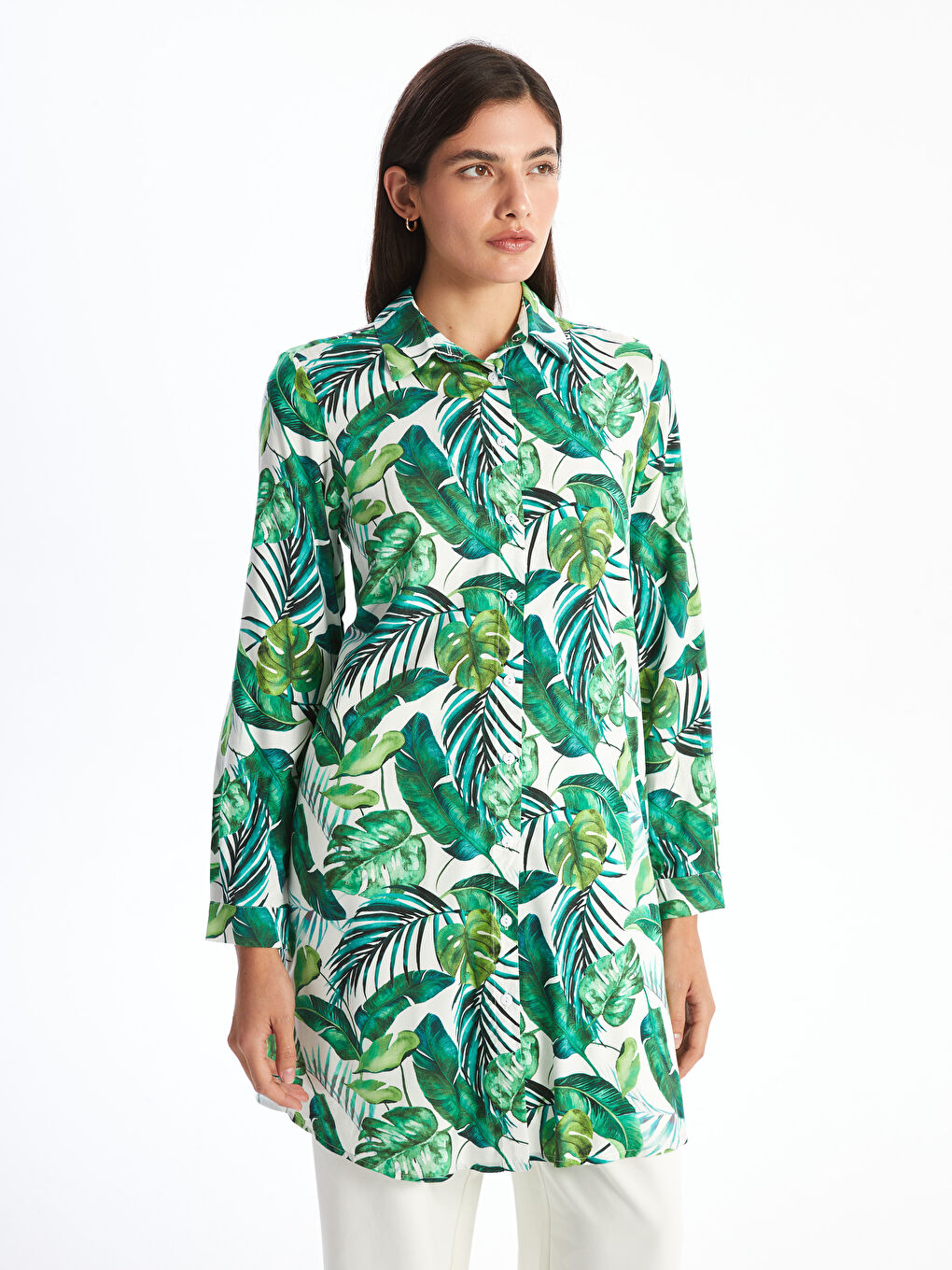 Patterned Women's Shirt Tunic