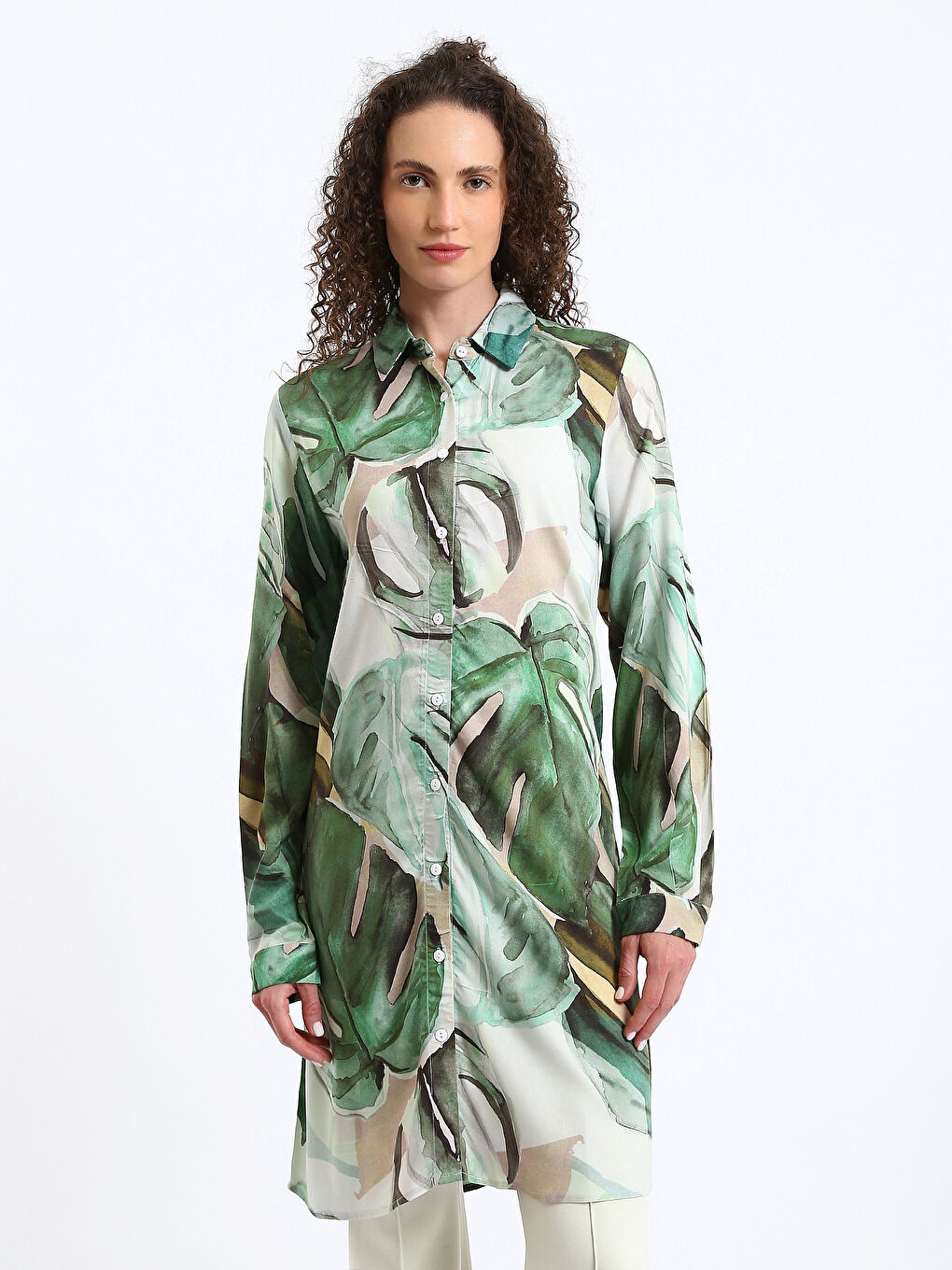 Patterned Women's Shirt Tunic