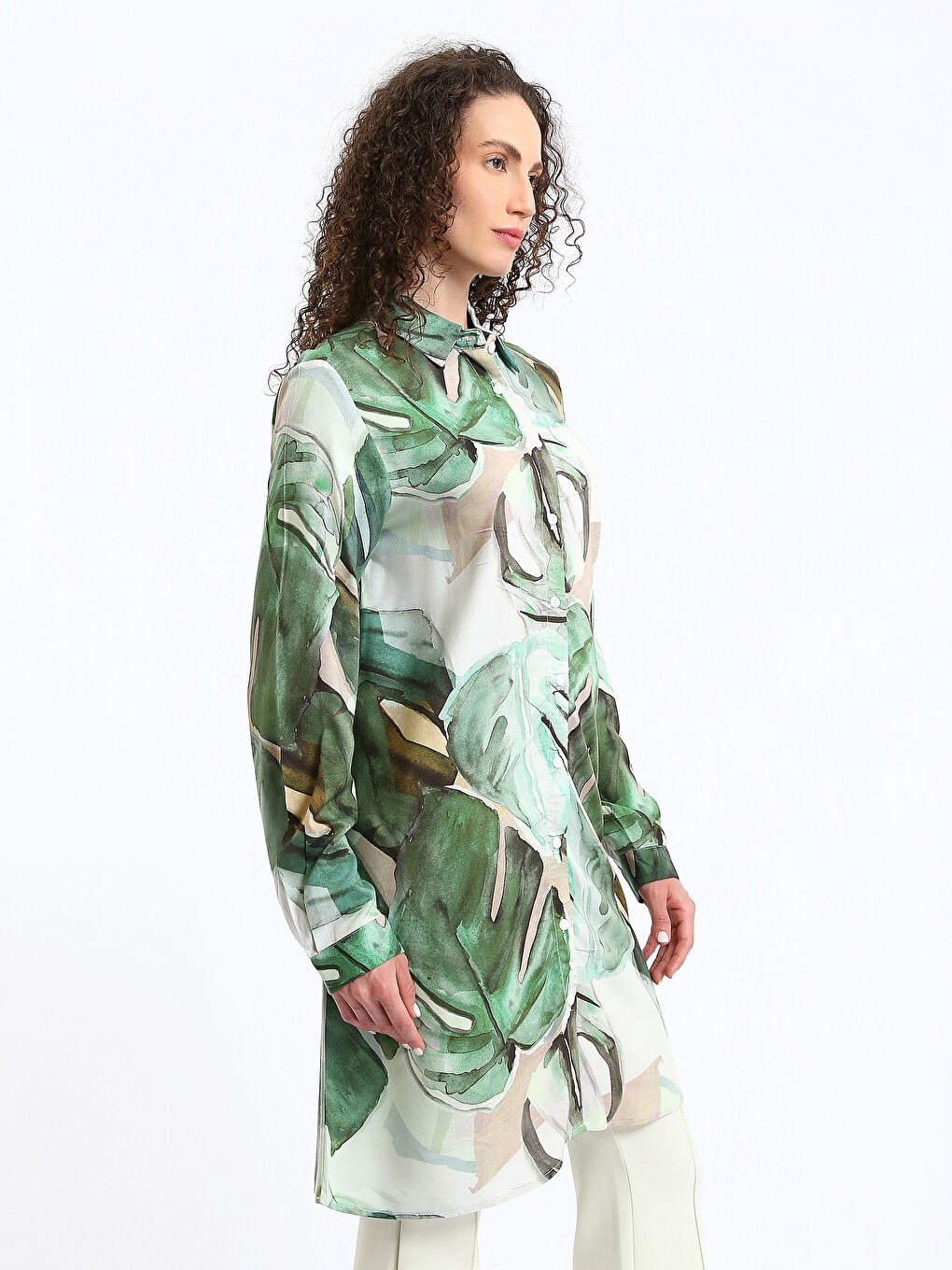 Patterned Women's Shirt Tunic-3