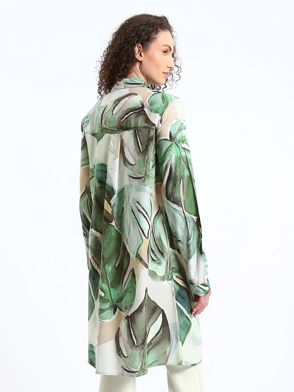 Patterned Women's Shirt Tunic-4