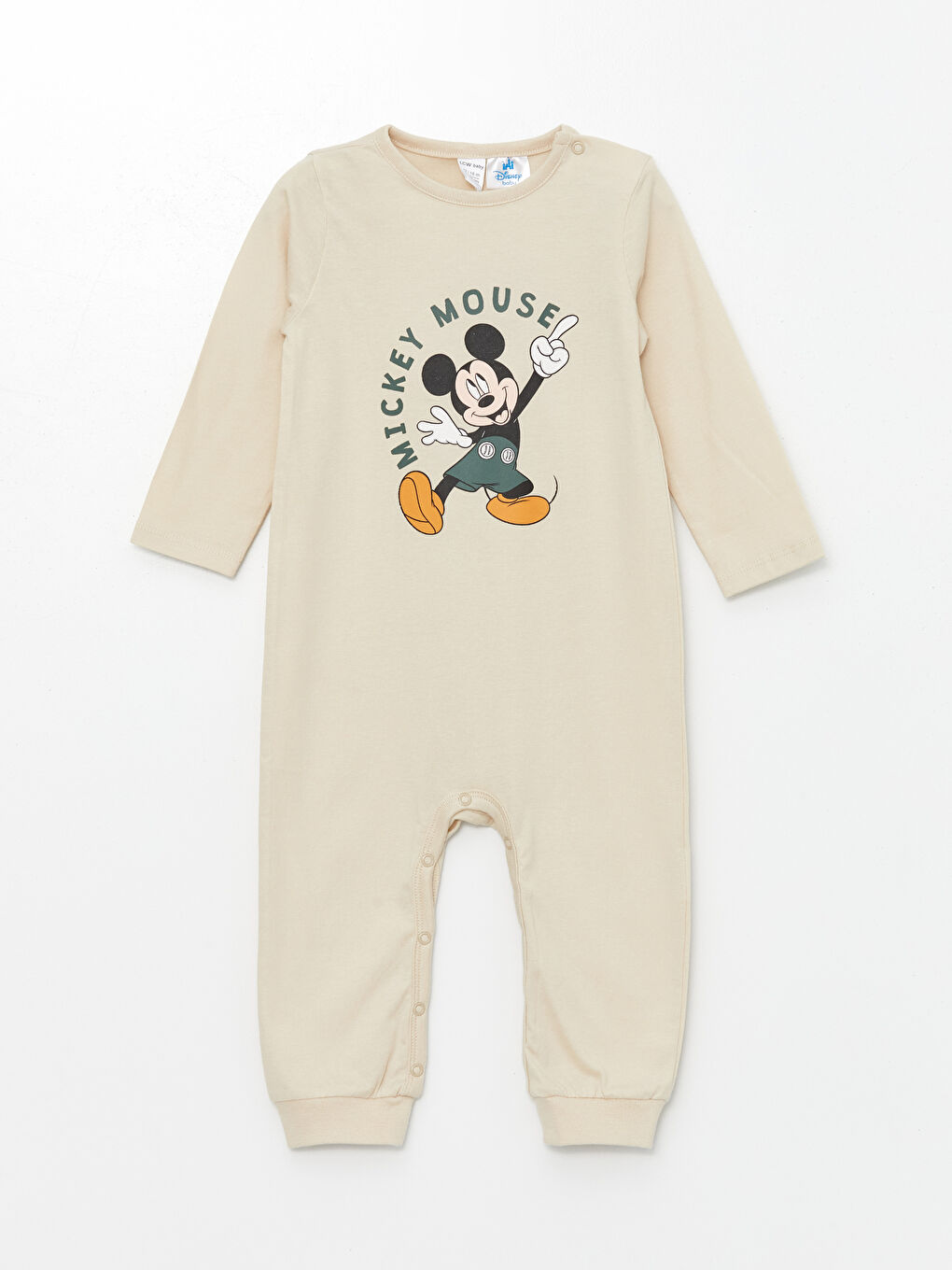 Lot de 2 Combinaisons Bébé Garçon Mickey Mouse Imprimé à Manches Longues Col Rond-1