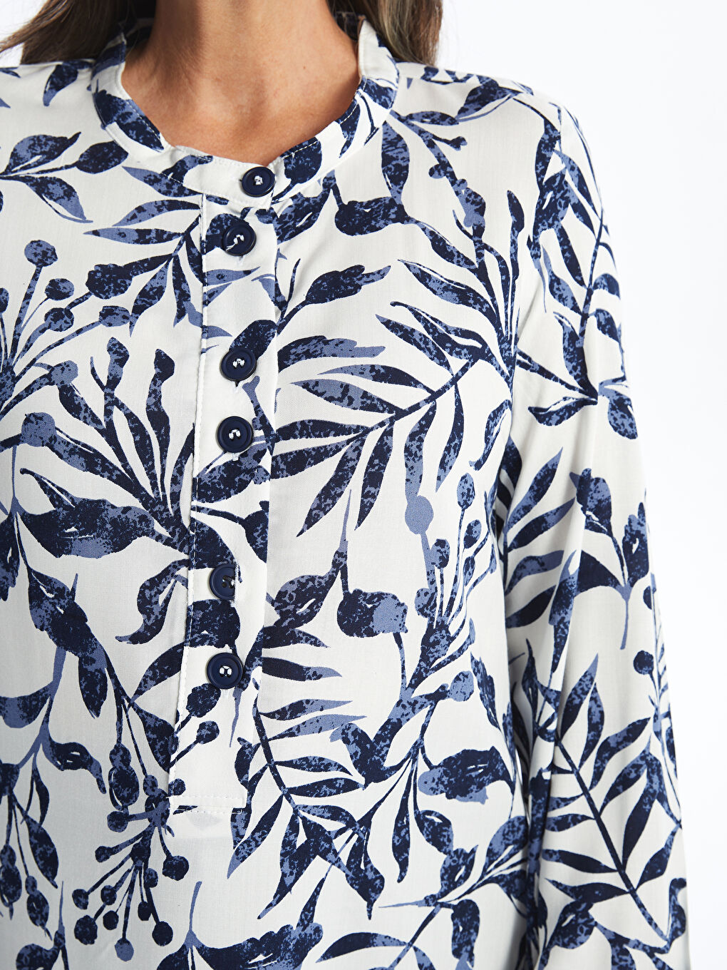 Crew Neck Patterned Women's Tunic -W4AP78Z8-F9C