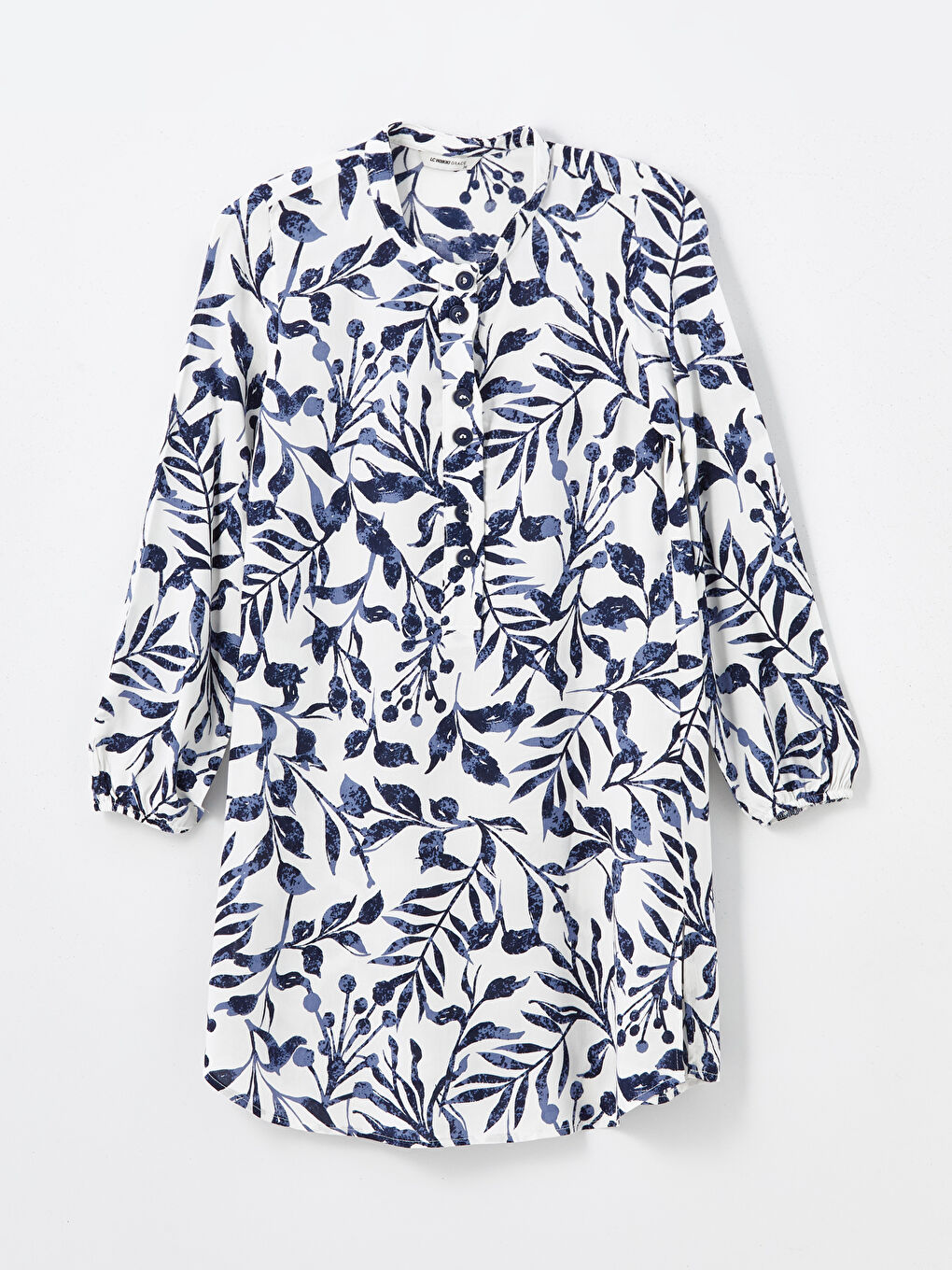 Crew Neck Patterned Women's Tunic -W4AP78Z8-F9C