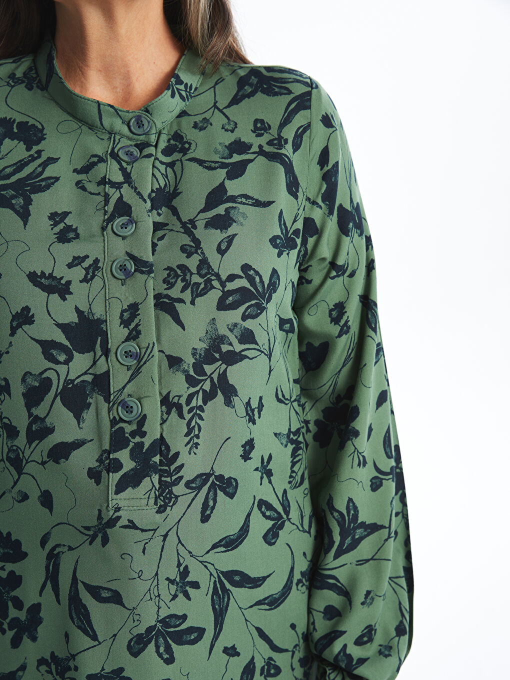 Crew Neck Patterned Women's Tunic -W4AP78Z8-LRR