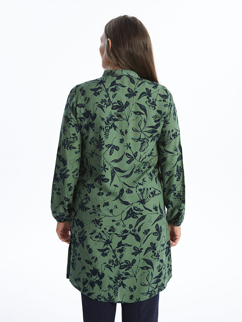 Crew Neck Patterned Women's Tunic -W4AP78Z8-LRR