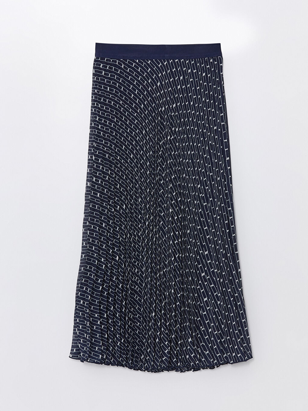 LCWAIKIKI Classic Elasticated Waist Patterned Pleated Women's Skirt -W4AP81Z8-LSJ