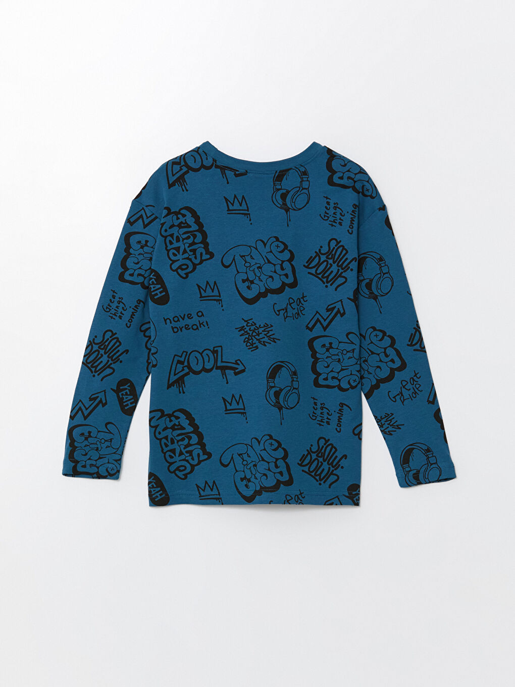 طقم بيجامة للأولاد بياقة دائرية-3