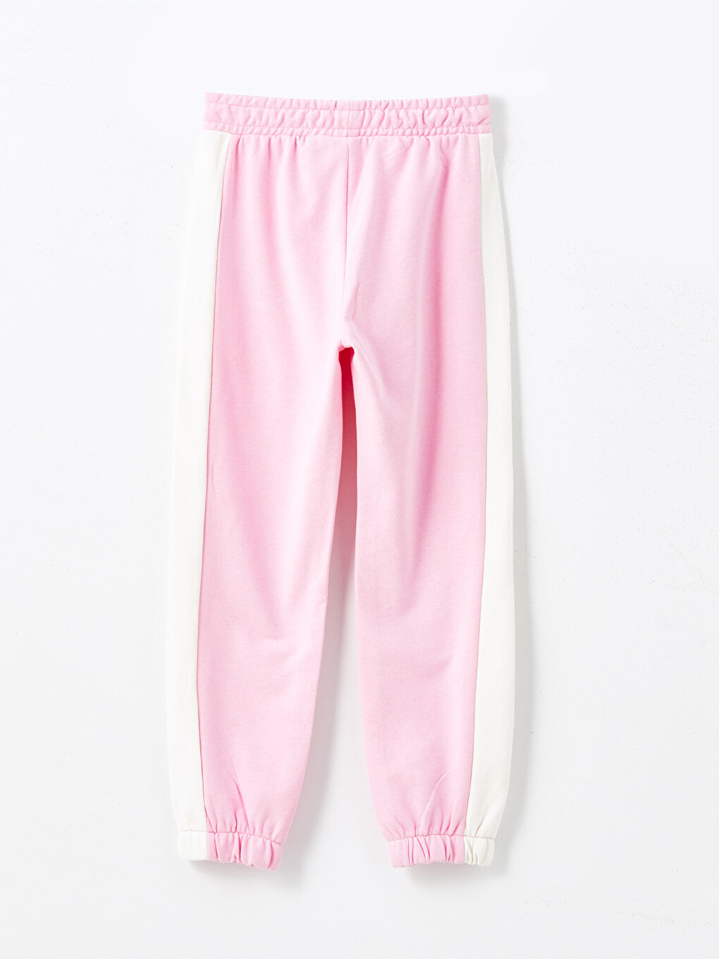 Pembe Beli Lastikli Kız Çocuk Jogger Eşofman Altı-1