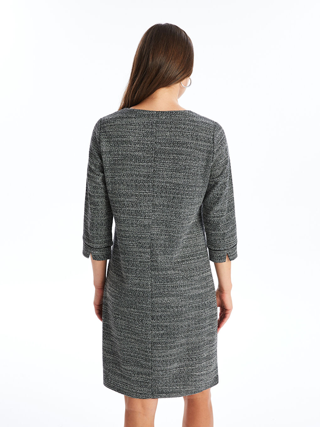 LC Waikiki Crew Neck Patterned Women's Dress -W4AQ31Z8-MHS