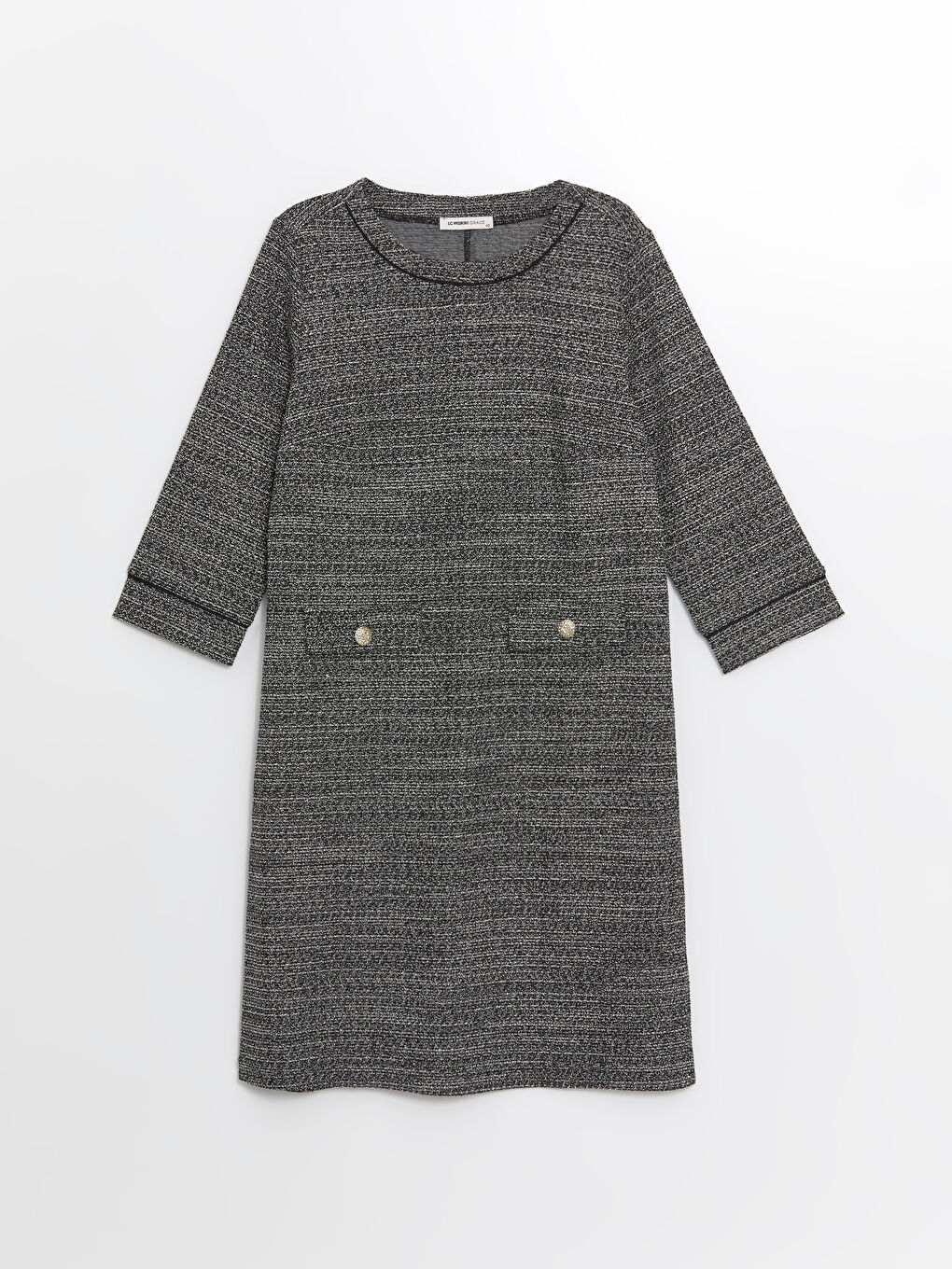 LC Waikiki Crew Neck Patterned Women's Dress -W4AQ31Z8-MHS