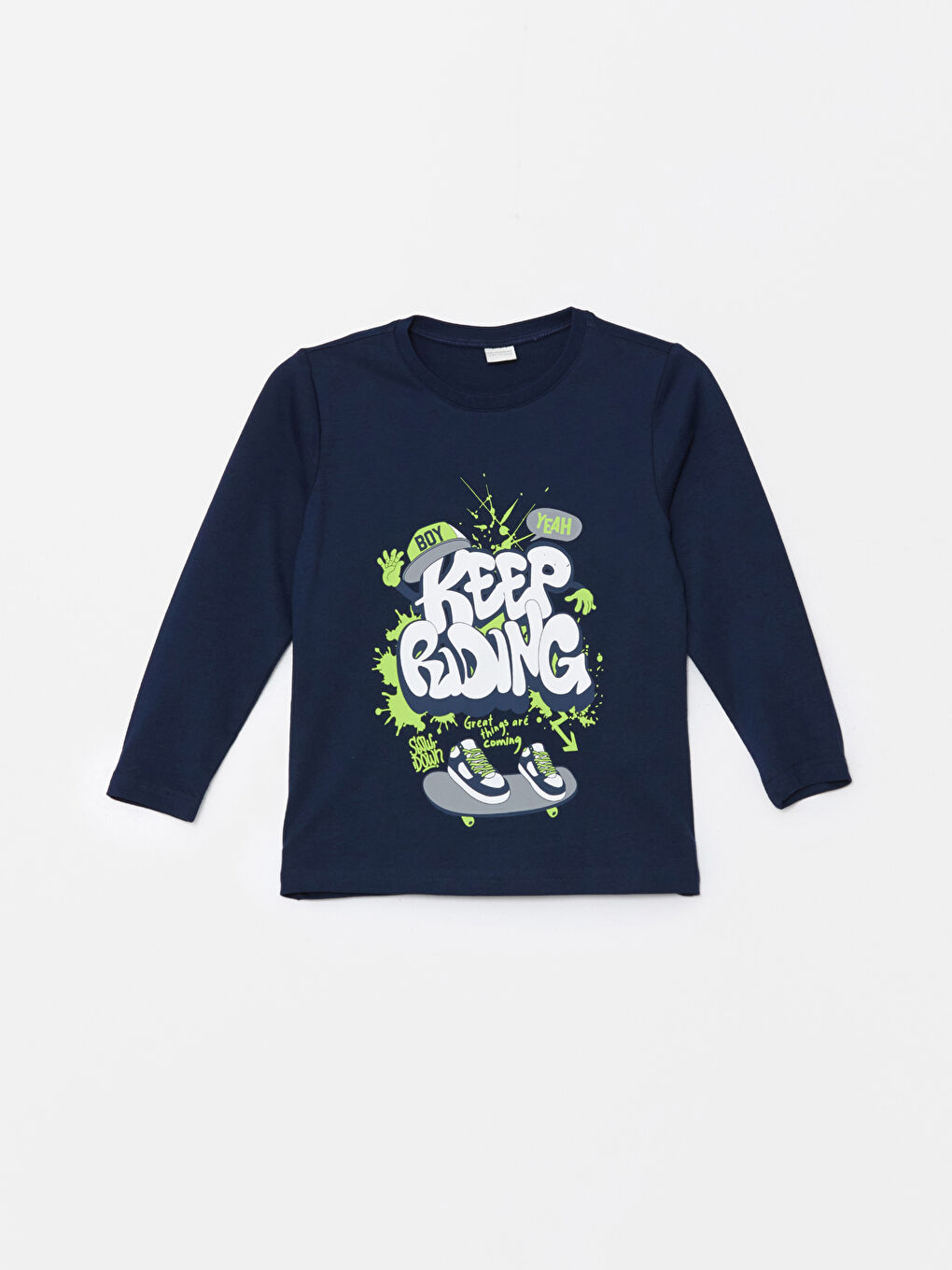 Crew Neck Boys' Pyjama Set-1