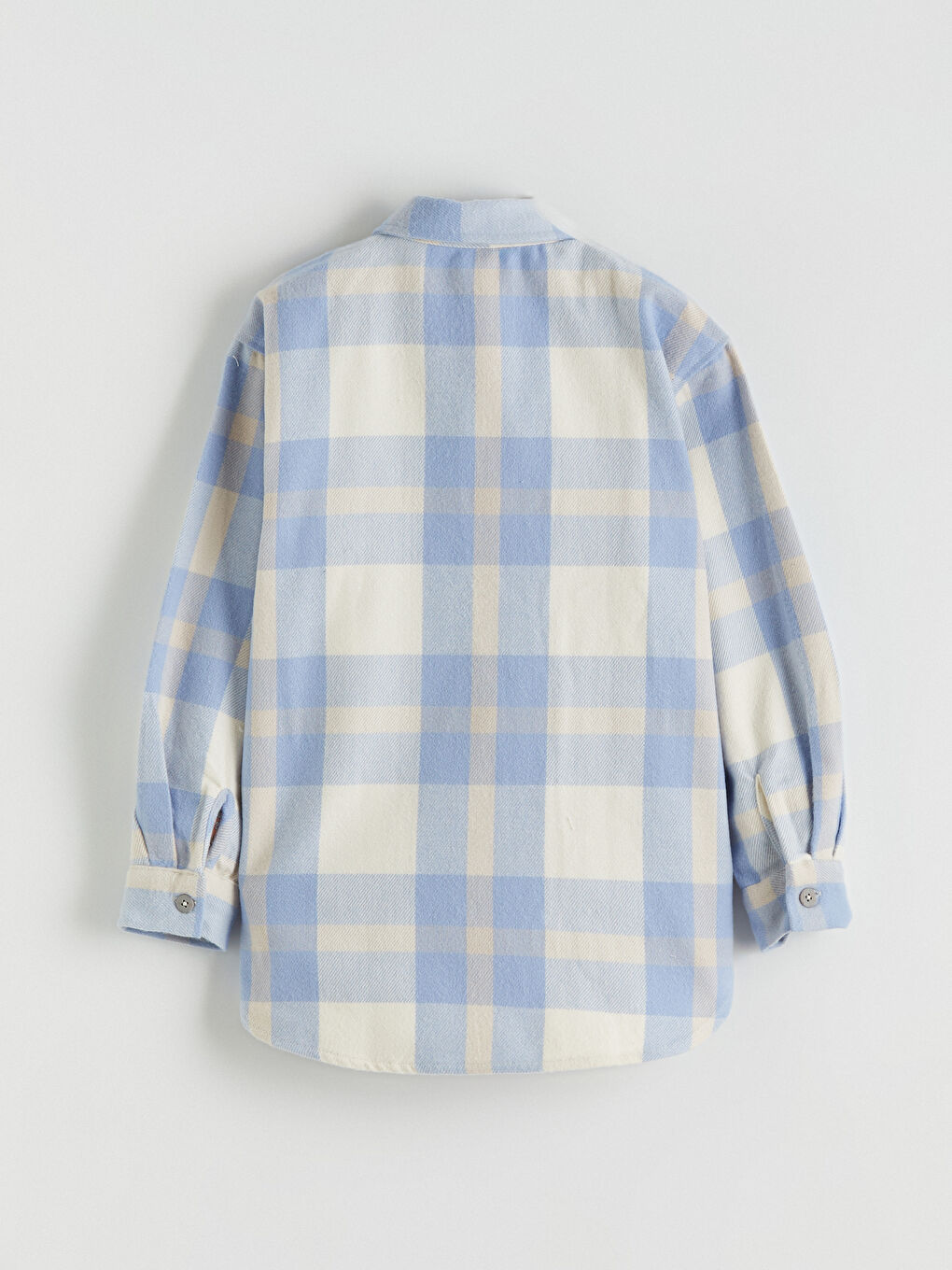 Mavi Ekose Kız Çocuk Gömlek Ceket-2