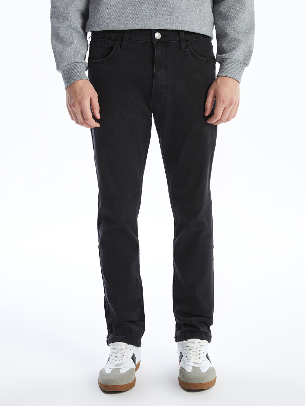 LCW Jeans 750 Тънък Фит Подплатени с Полар Зимни Дънки за Мъже -W4AQ92Z8-M0U