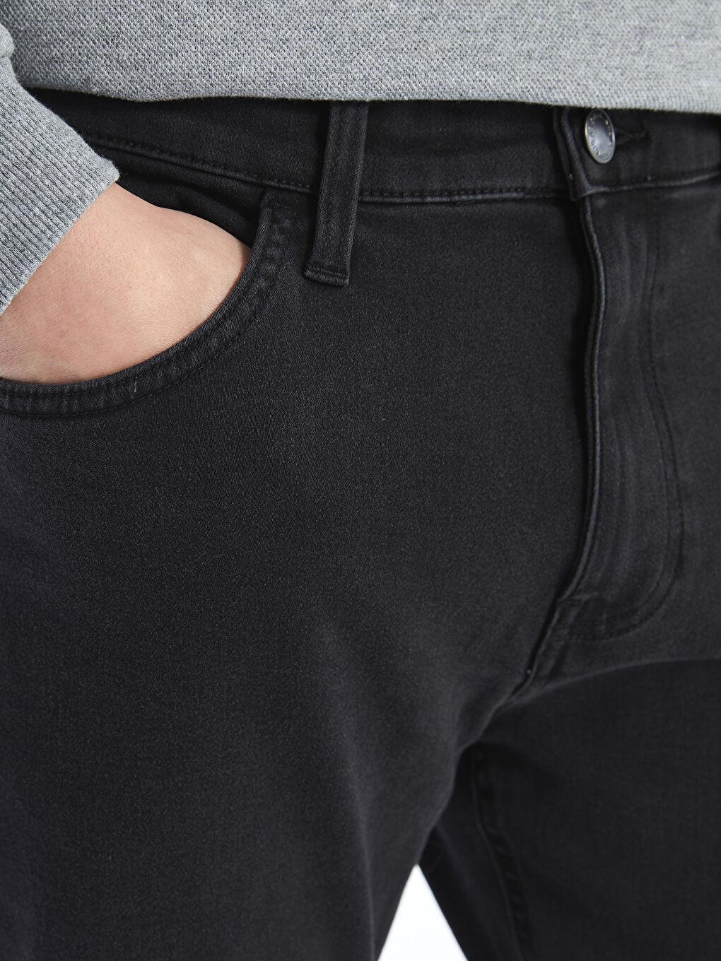 LCW Jeans 750 Тънък Фит Подплатени с Полар Зимни Дънки за Мъже -W4AQ92Z8-M0U
