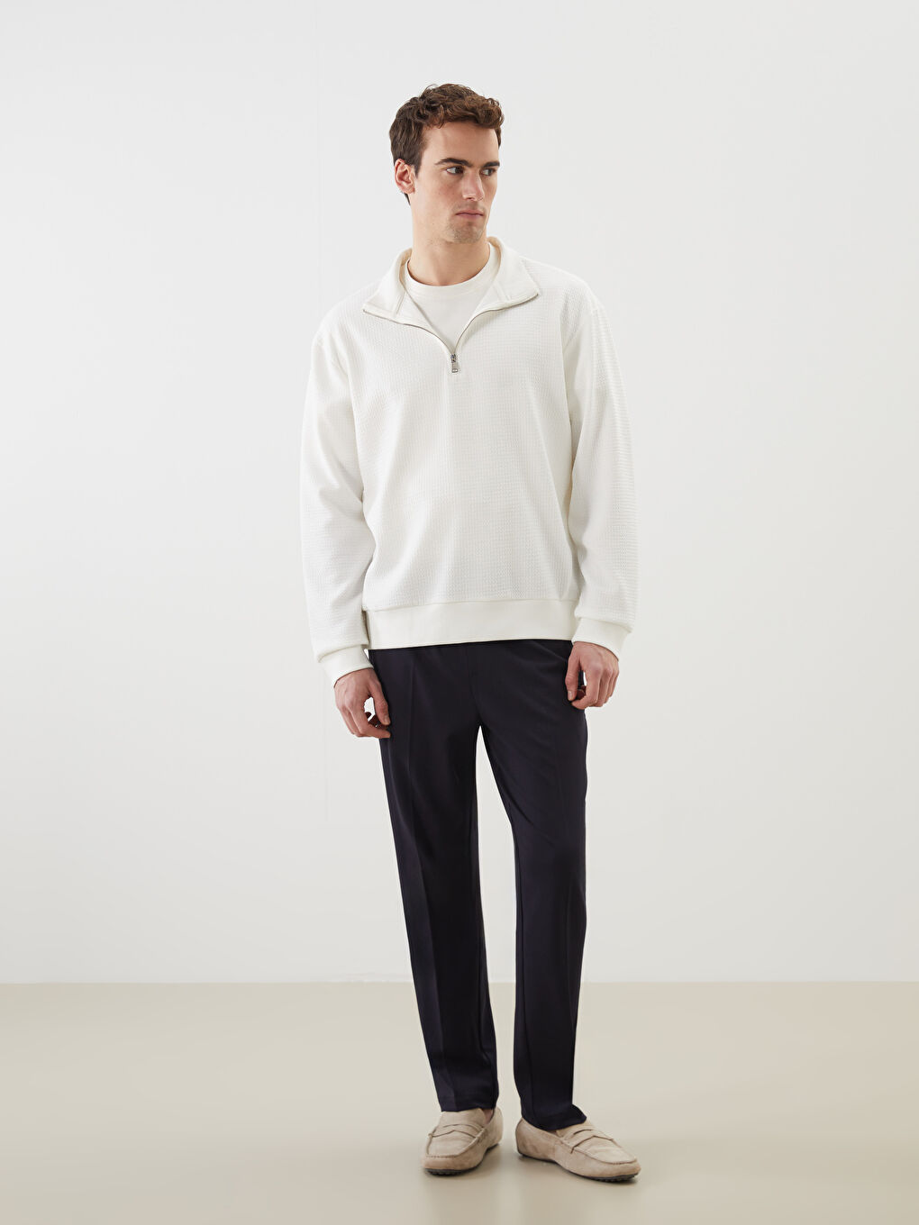 LCW Vision Funnel Neck Men's Sweatshirt -W4AR01Z8-R9J