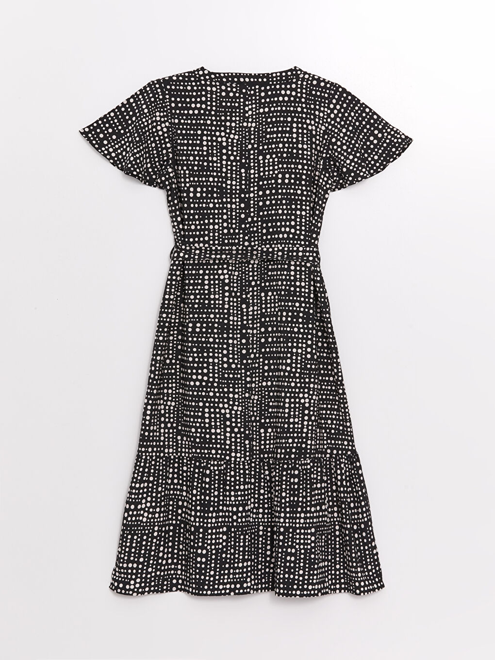 V-Neck Patterned Women's Dress-6
