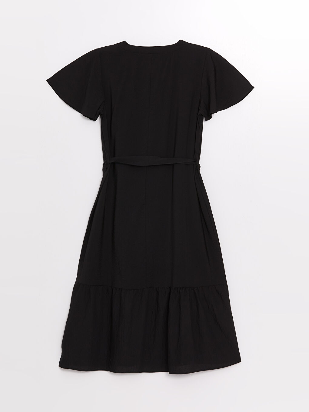 LC Waikiki V Neck Plain Short Sleeve Women's Dress -W4AR04Z8-CVL