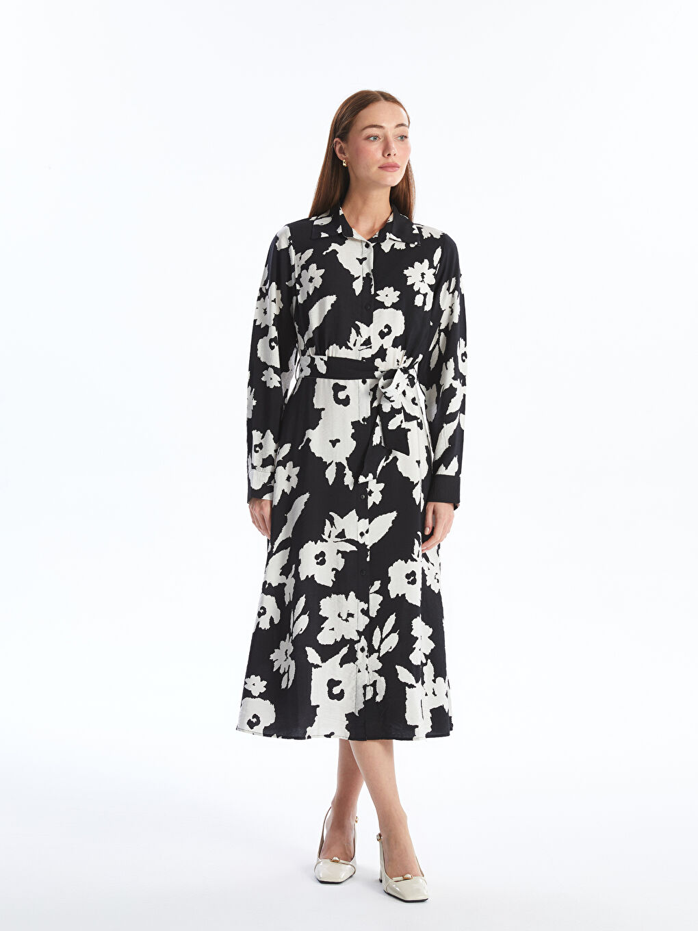 Patterned Women's Shirt Dress