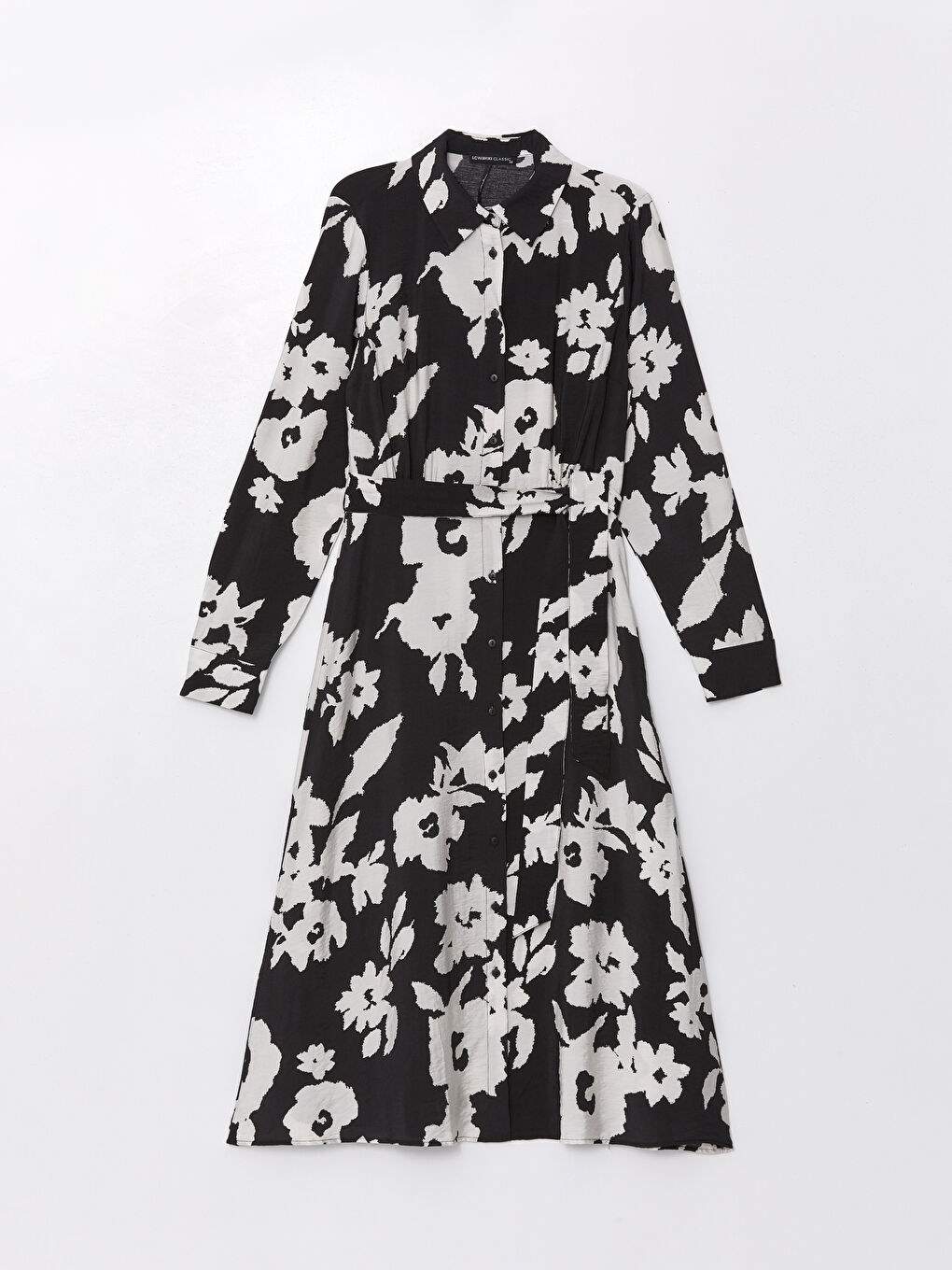 Patterned Women's Shirt Dress-4
