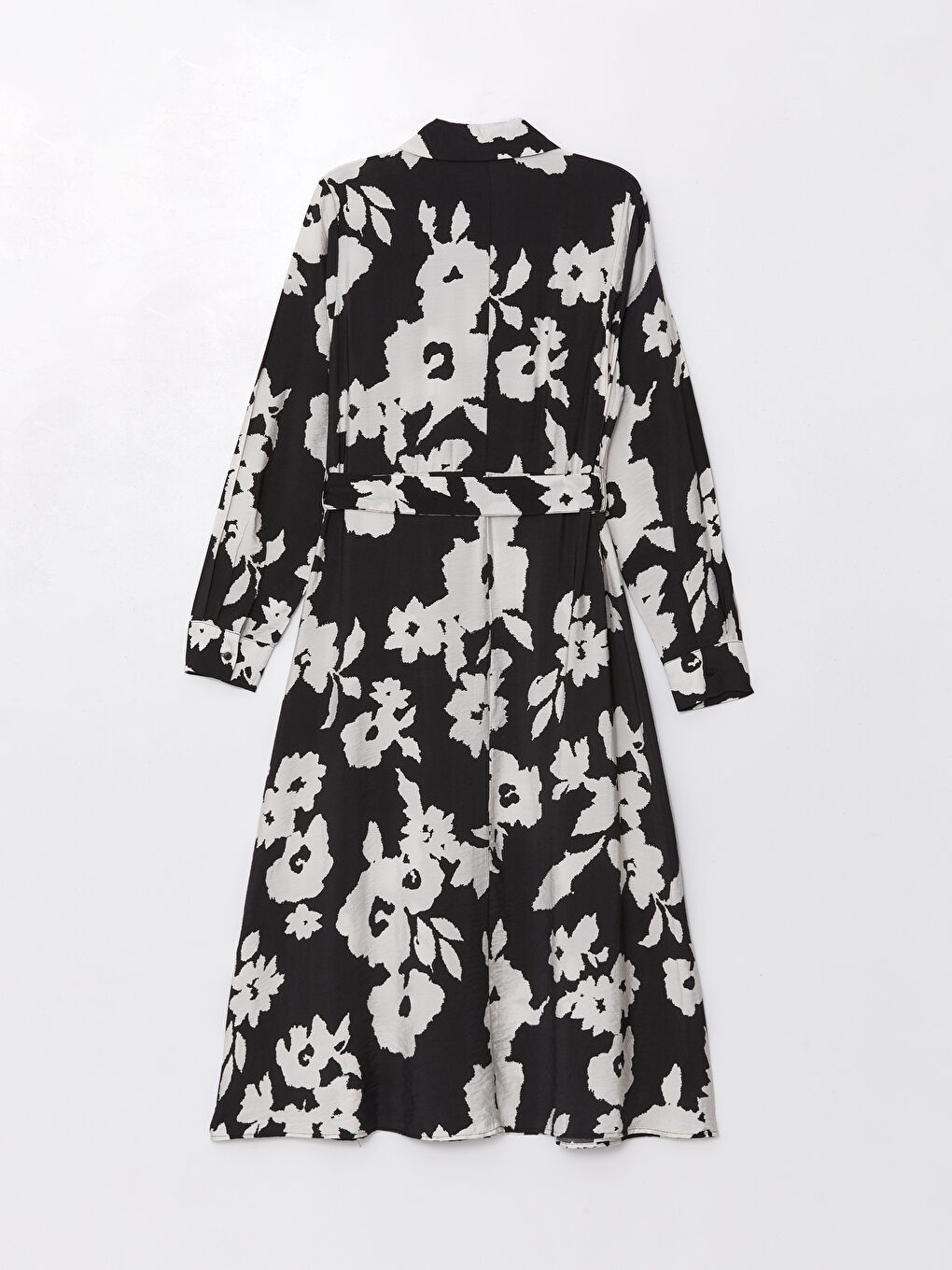 Patterned Women's Shirt Dress-5