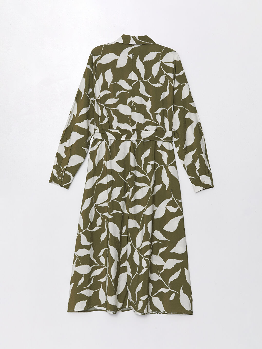 LCWAIKIKI Classic Patterned Long Sleeve Women's Shirt Dress -W4AR46Z8-LRR