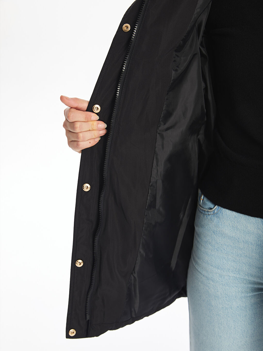 Geacă Matlasată cu Glugă pentru Femei-3