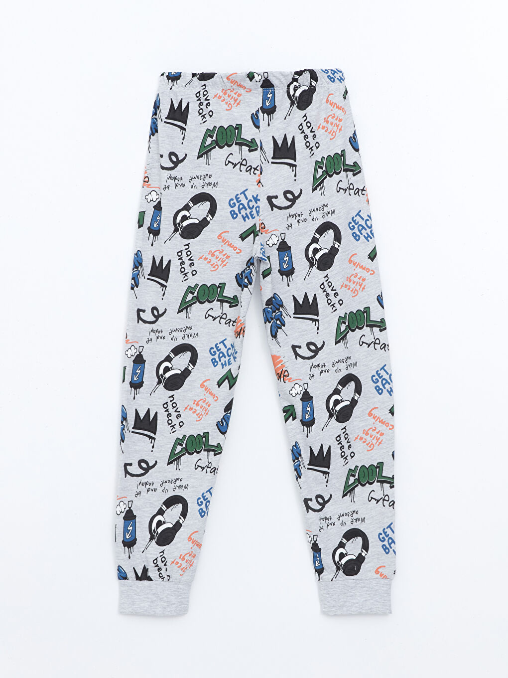 LCW Kids Gri Bisiklet Yaka Erkek Çocuk Pijama Takımı 2'li - 6