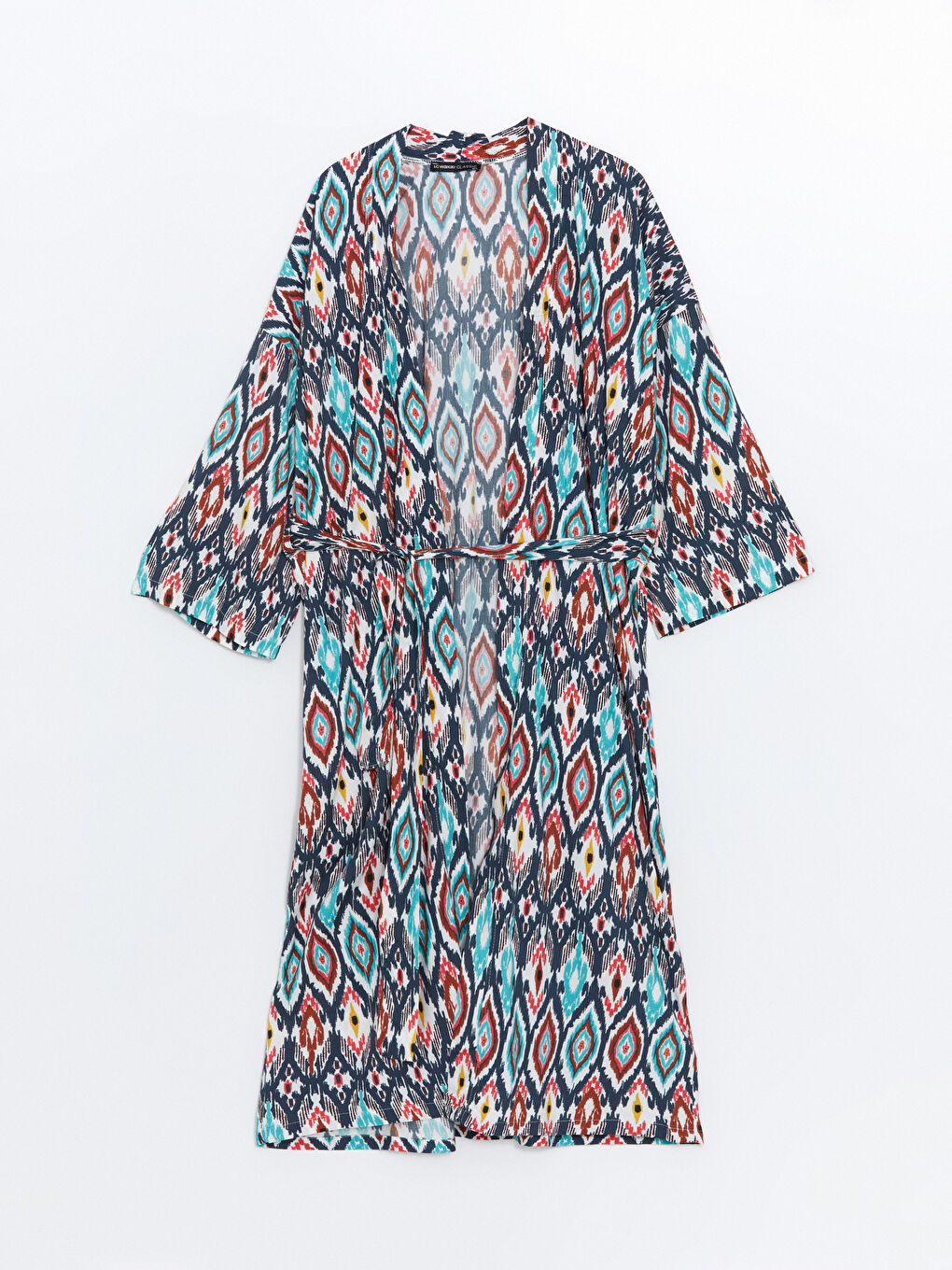 Shawl Collar Patterned Oversize Women's Kimono-4