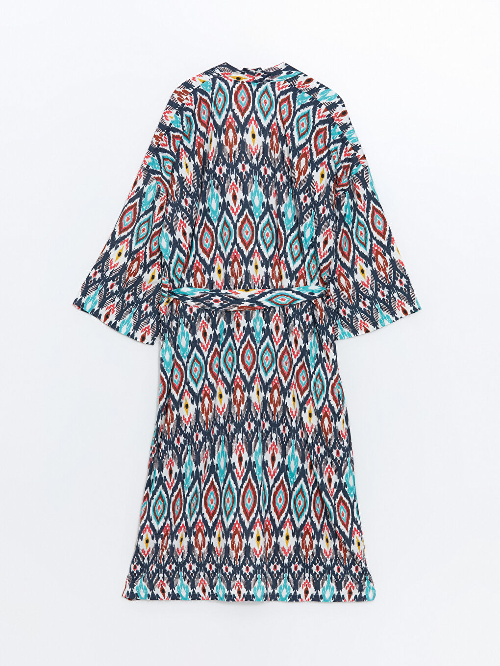 Shawl Collar Patterned Oversize Women's Kimono-5